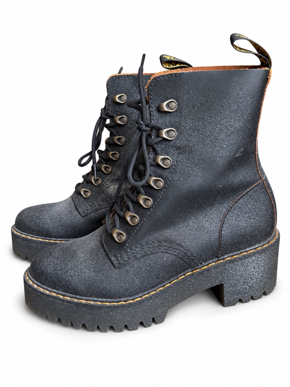 Dr. Martens Black Lace-Up Platform Combat Boots